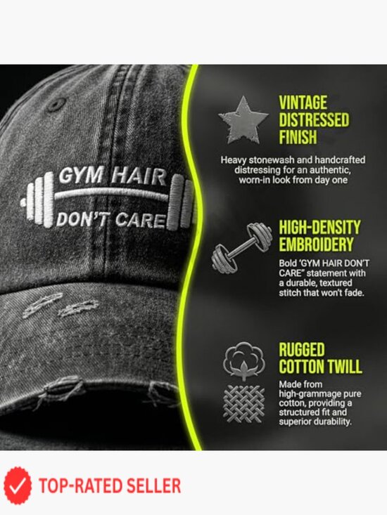 Distressed Baseball Cap Funny Embroidered Vintage Trucker Hat Adjustable Unisex